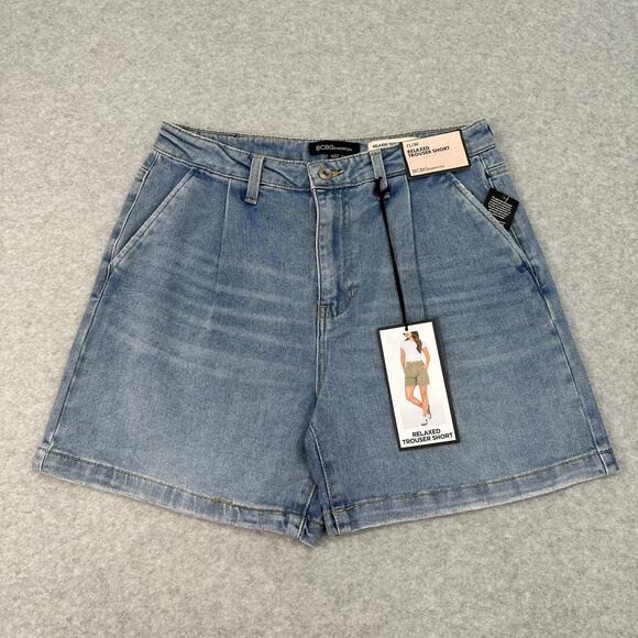 BCBGeneration Relaxed Trouser Shorts WMNS 30 Blue Casual Denim Style Light Wash - Picture 1 of 5